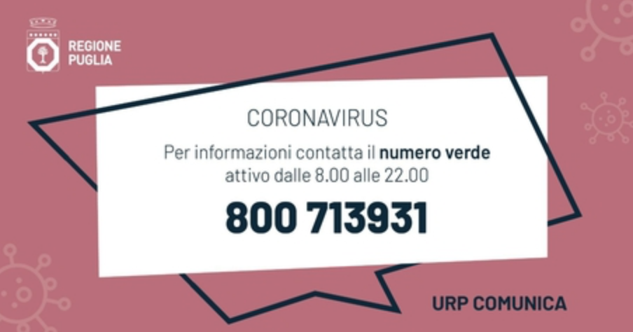 Salgono a 7 i casi di contagio da Coronavirus in Puglia, con un uomo di 58 anni ad Aradeo e una 26enne a Bari. Varie città pensano di chiudere ogni istituto e il turismo pugliese registra un notevole calo.