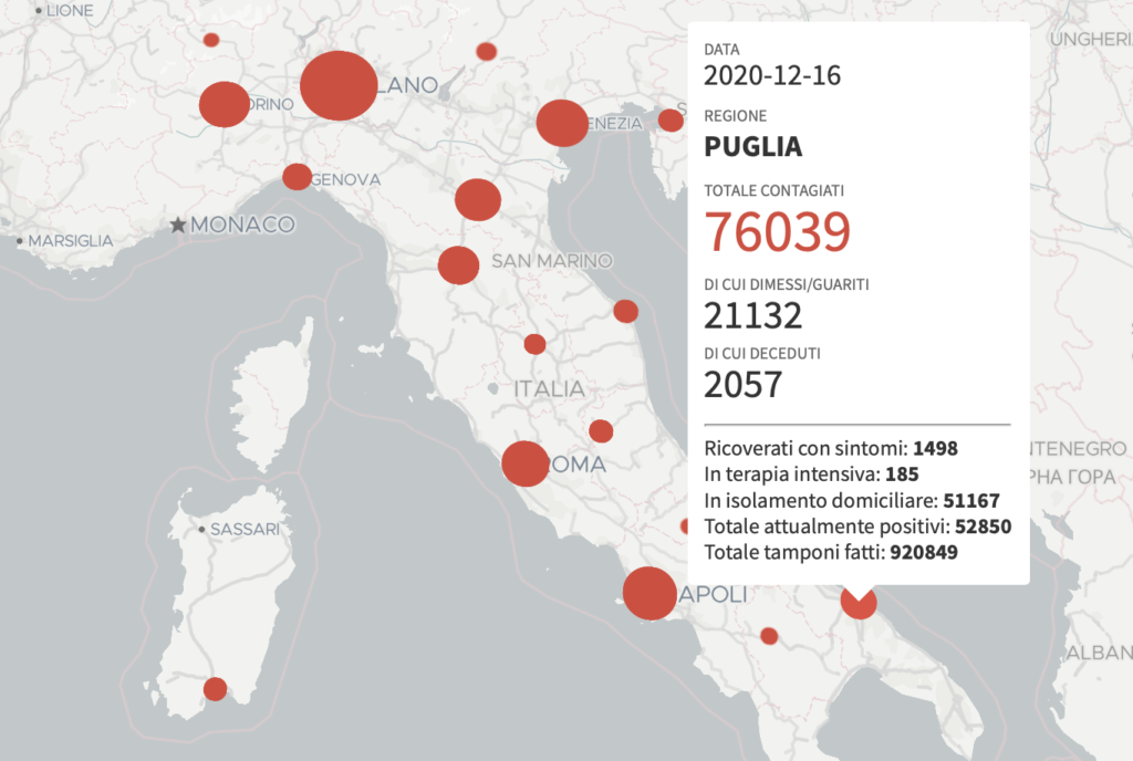 Sale da 622 a 637 il numero di positivi da coronavirus nel territorio di Cerignola mentre le quarantene da 76 a 77. Sono questi i dati aggiornati al 15 dicembre.